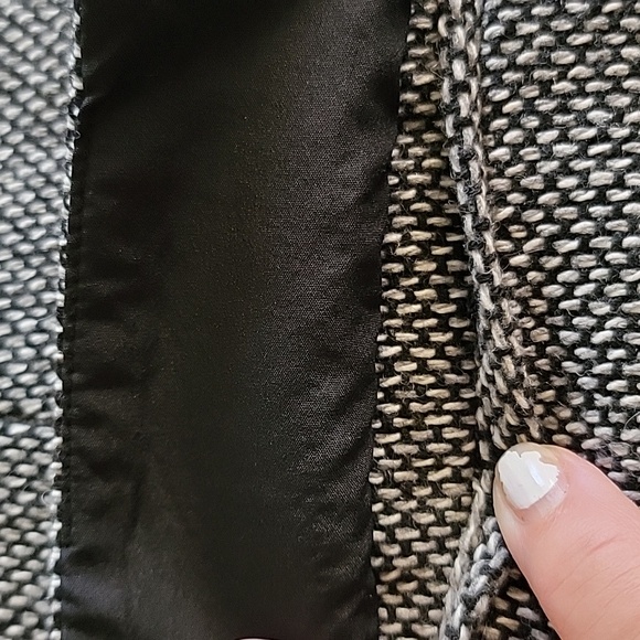 a. new day Tweed Wool Blend Jacket Black White Gray size 16 NWT - Picture 6 of 16